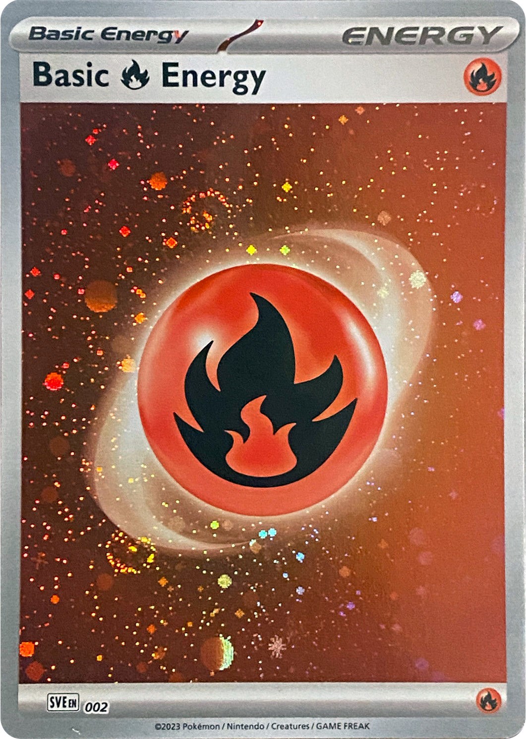 Basic Fire Energy [Cosmos Holo] #10 Pokémon Card from Pokemon Scarlet & Violet 151 Set 